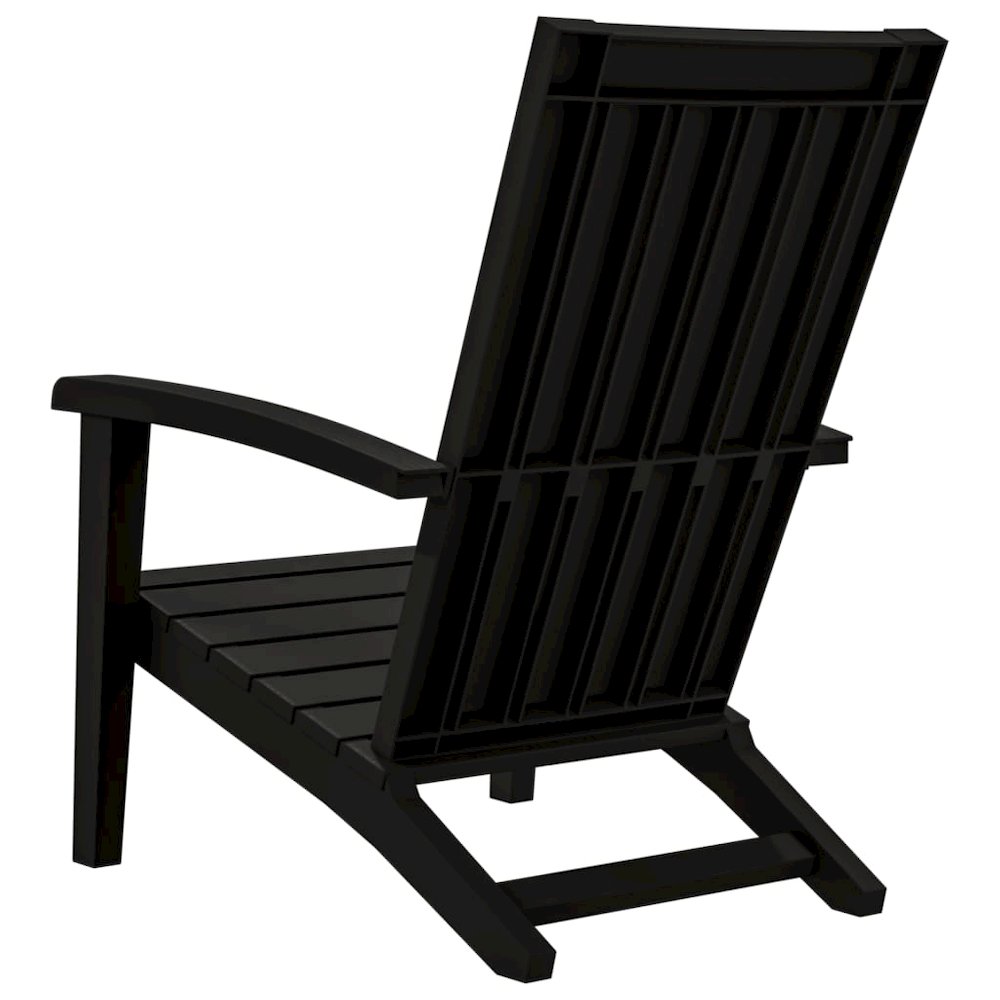 Garden Adirondack Chair Set of 2 Black Polypropylene Standard. Picture 6