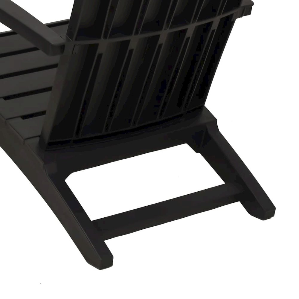 Garden Adirondack Chair Set of 2 Black Polypropylene Standard. Picture 8