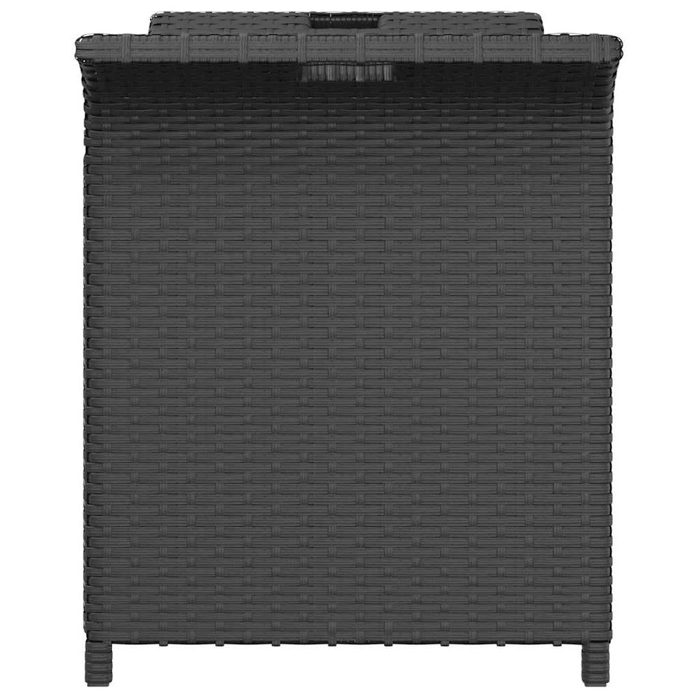Garden Bench Black Polyethylene with rattan look. Picture 6