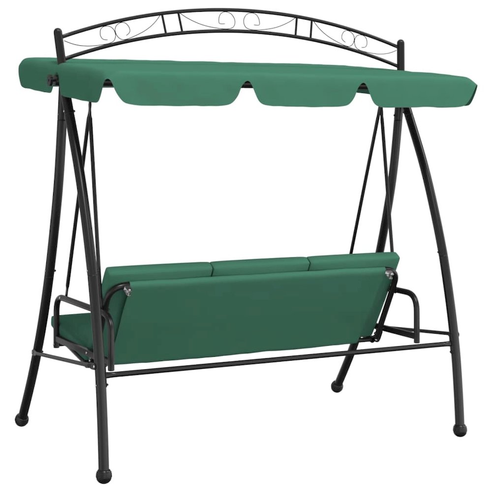 Garden Swing Bench Green Powder-coated steel Large. Picture 5