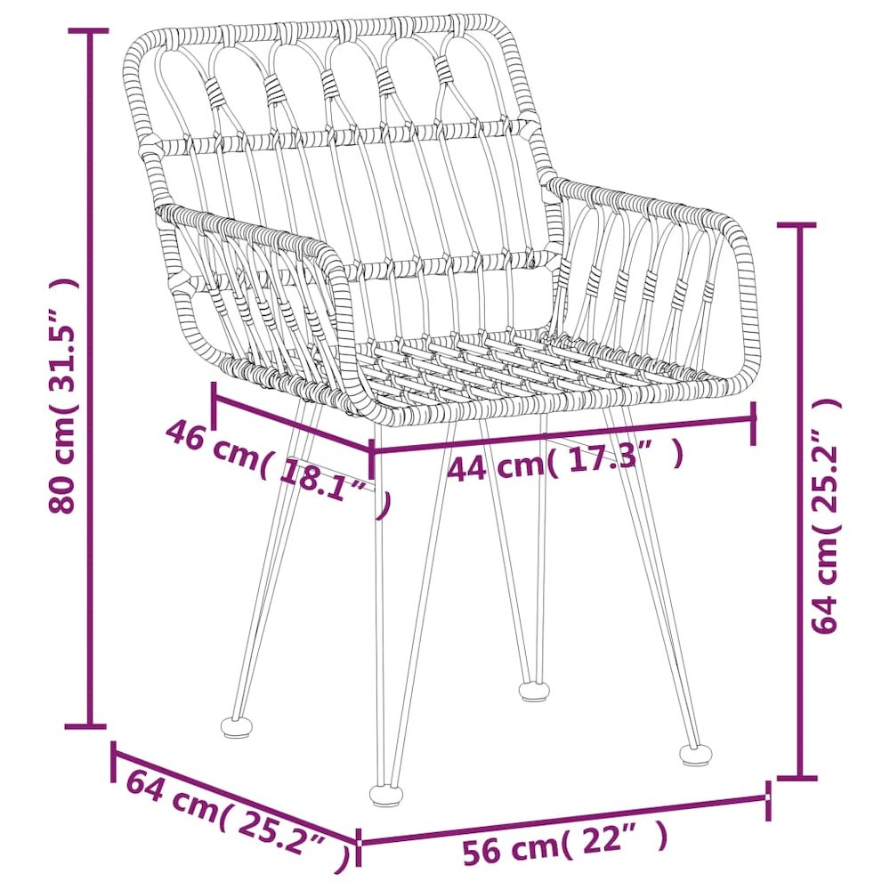 Garden Dining Set Black. Picture 10