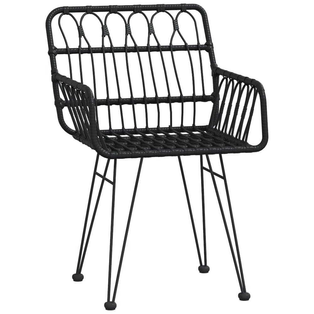 Garden Dining Set Black. Picture 5