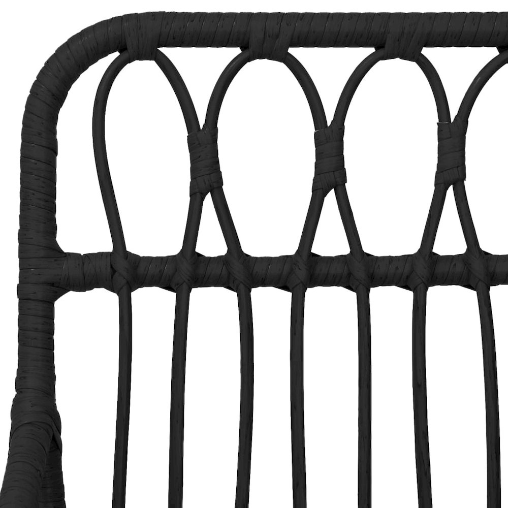 Garden Dining Set Black. Picture 6