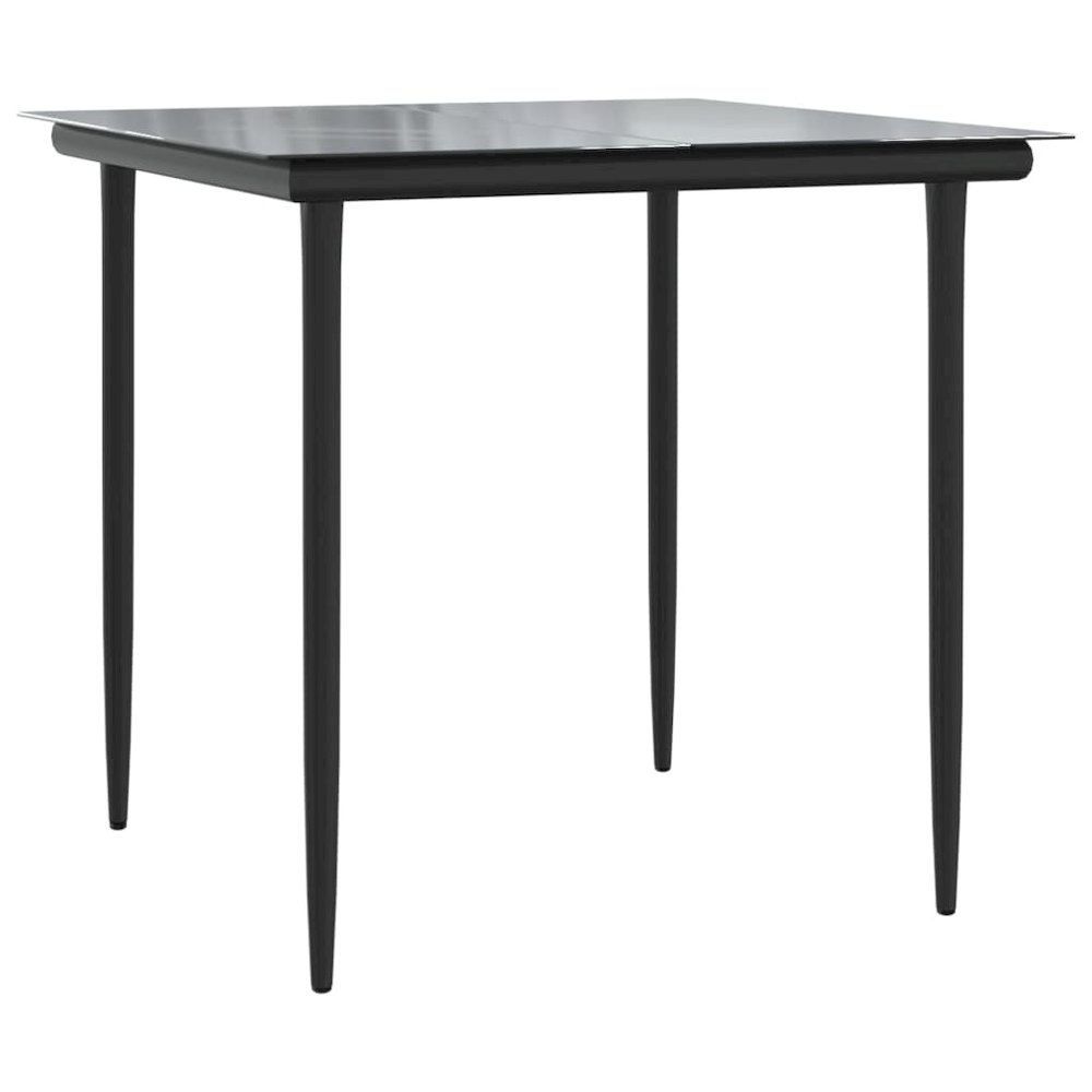 Garden Dining Set Black. Picture 7