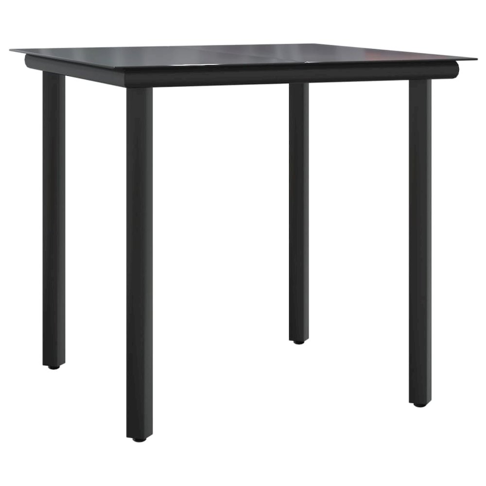 Garden Dining Set Black. Picture 7