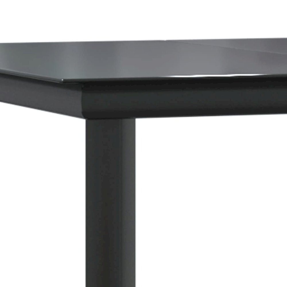 Garden Dining Set Black. Picture 9