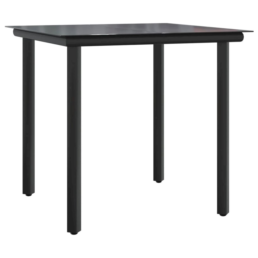 Garden Dining Set Black Poly Rattan Standard Durable. Picture 7