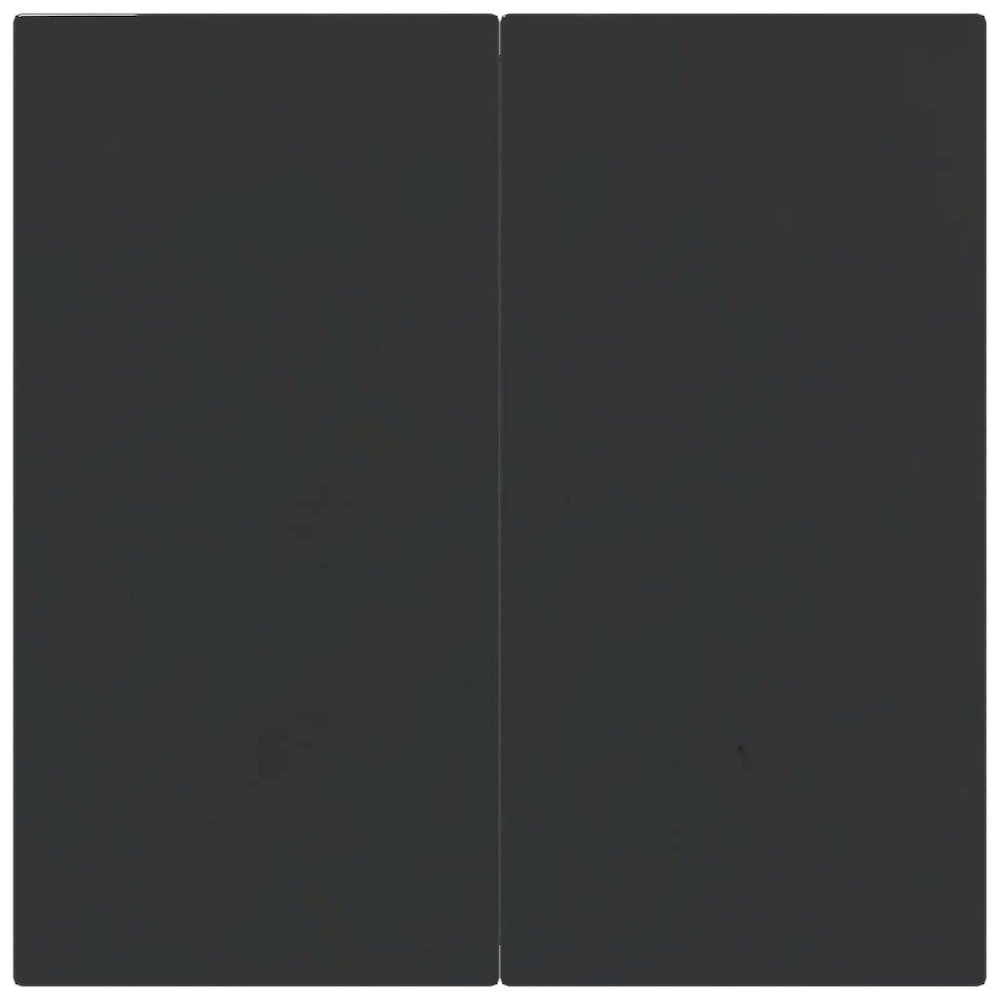 Garden Dining Set Black Steel, polyethylene, tempered glass. Picture 8