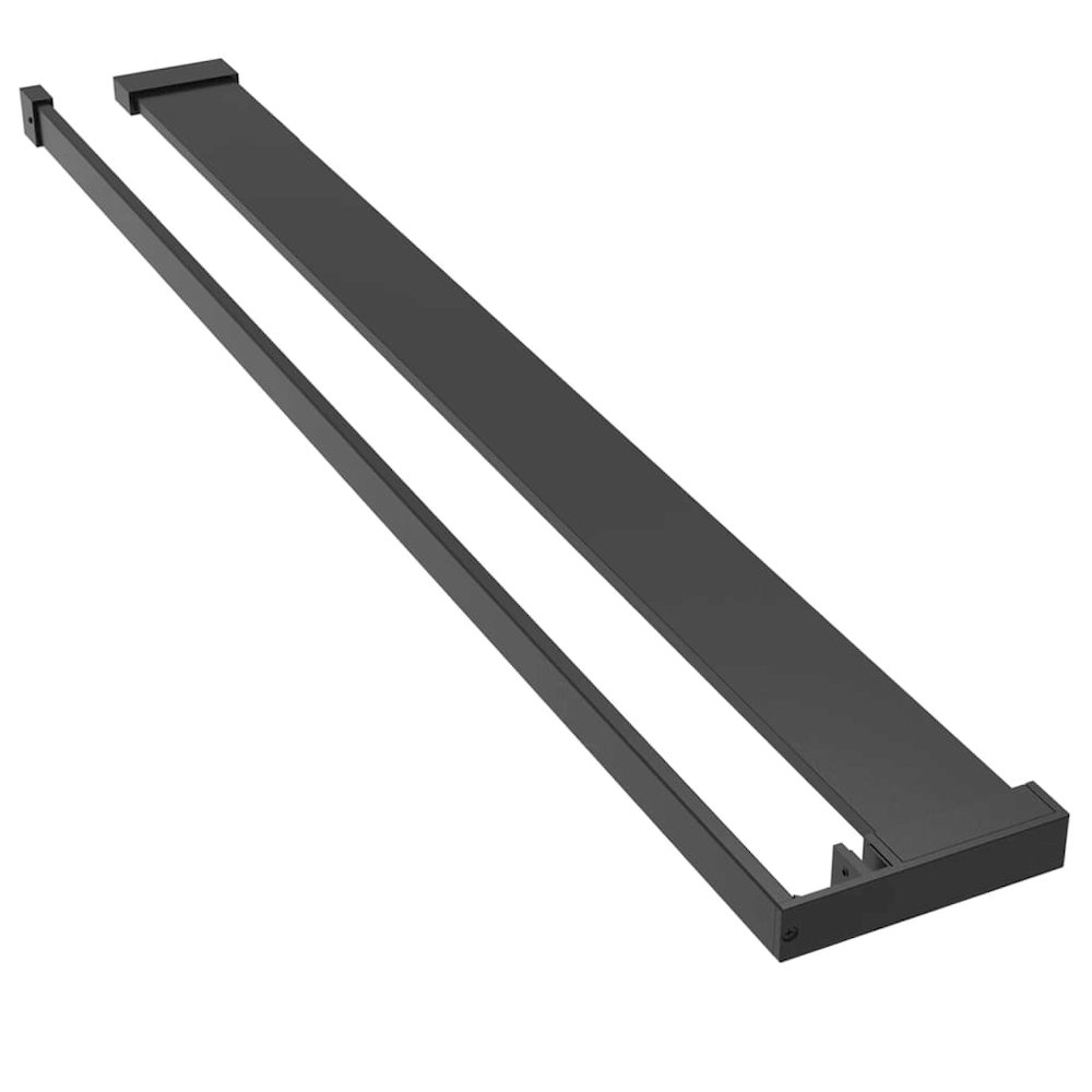 Walk-in Shower Wall with Shelf Black 31.5"x76.8" ESG Glass&Aluminum. Picture 8