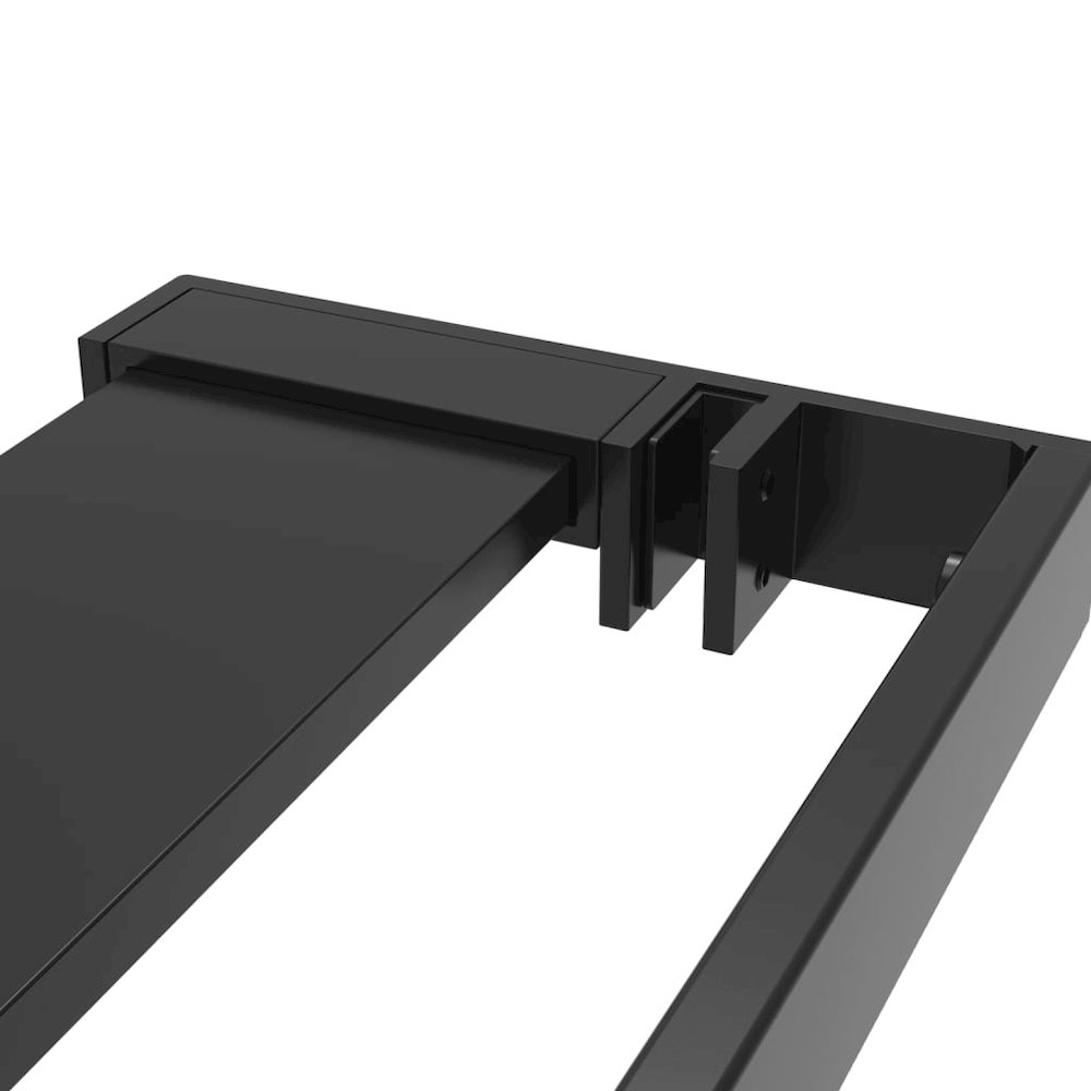 Walk-in Shower Wall with Shelf Black 31.5"x76.8" ESG Glass&Aluminum. Picture 11