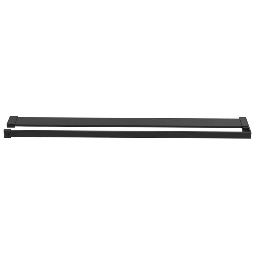 Walk-in Shower Wall with Shelf Black 31.5"x76.8" ESG Glass&Aluminum. Picture 9