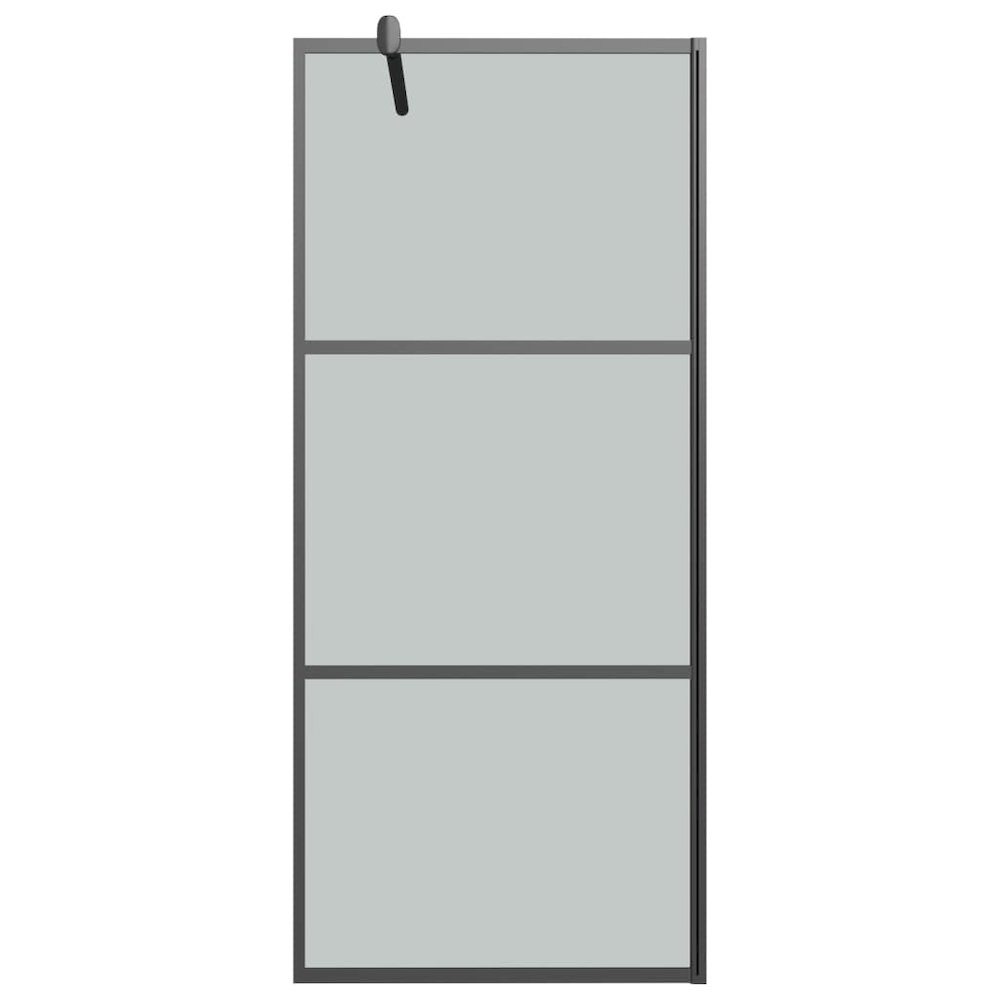 Walk-in Shower Wall with Shelf Black 39.4"x76.8" ESG Glass&Aluminum. Picture 4