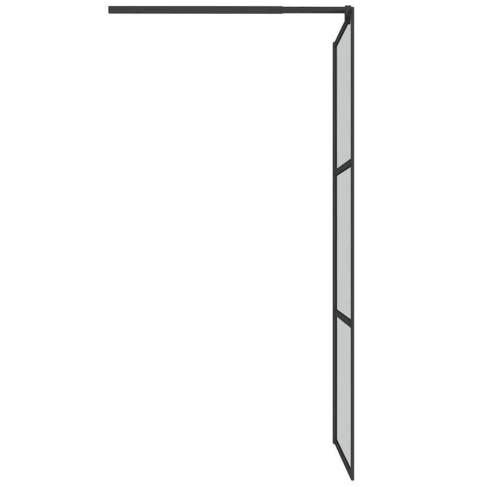 Walk-in Shower Wall with Shelf Black 39.4"x76.8" ESG Glass&Aluminum. Picture 6