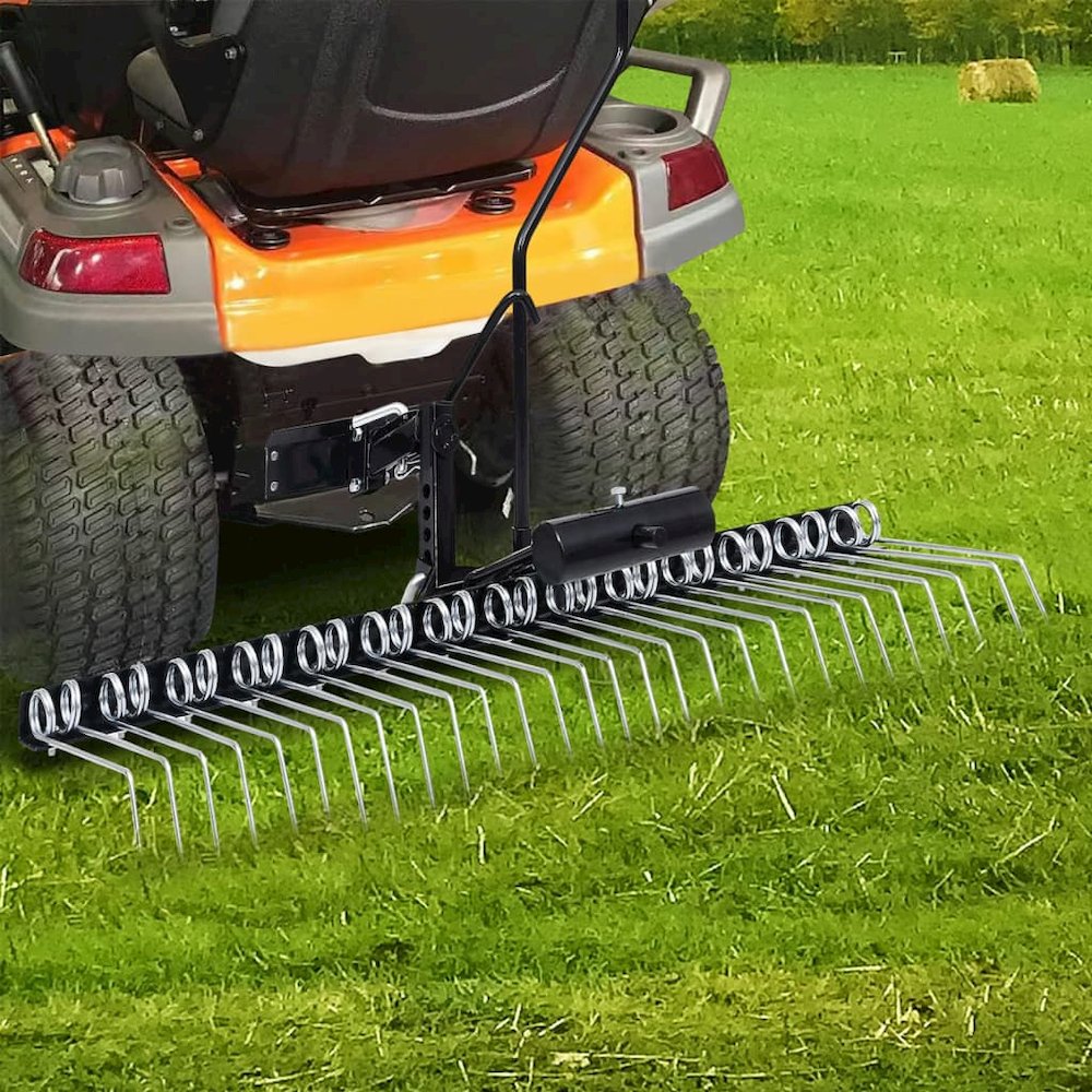 Scarifier Black Galvanized steel 42.9 in length Durable. Picture 1