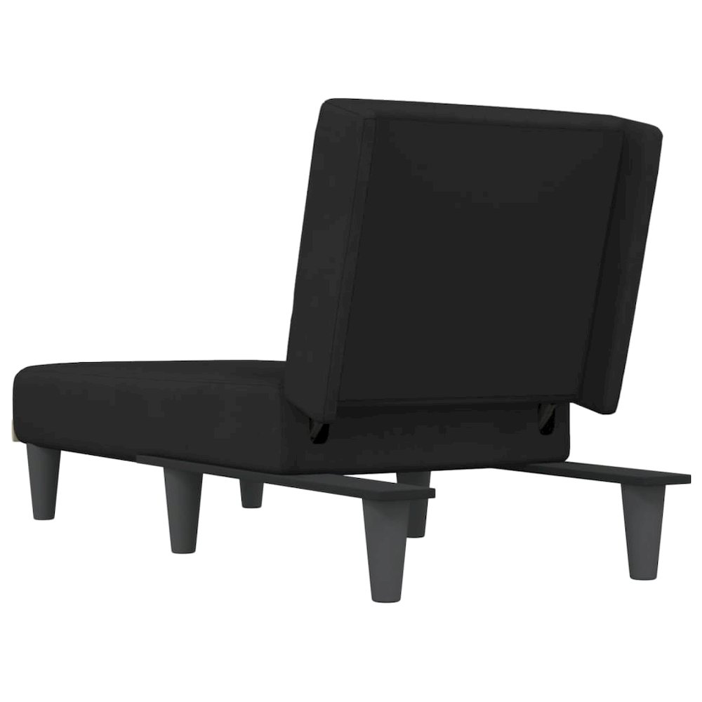 Chaise Longue Black Velvet (100% polyester), plywood. Picture 5