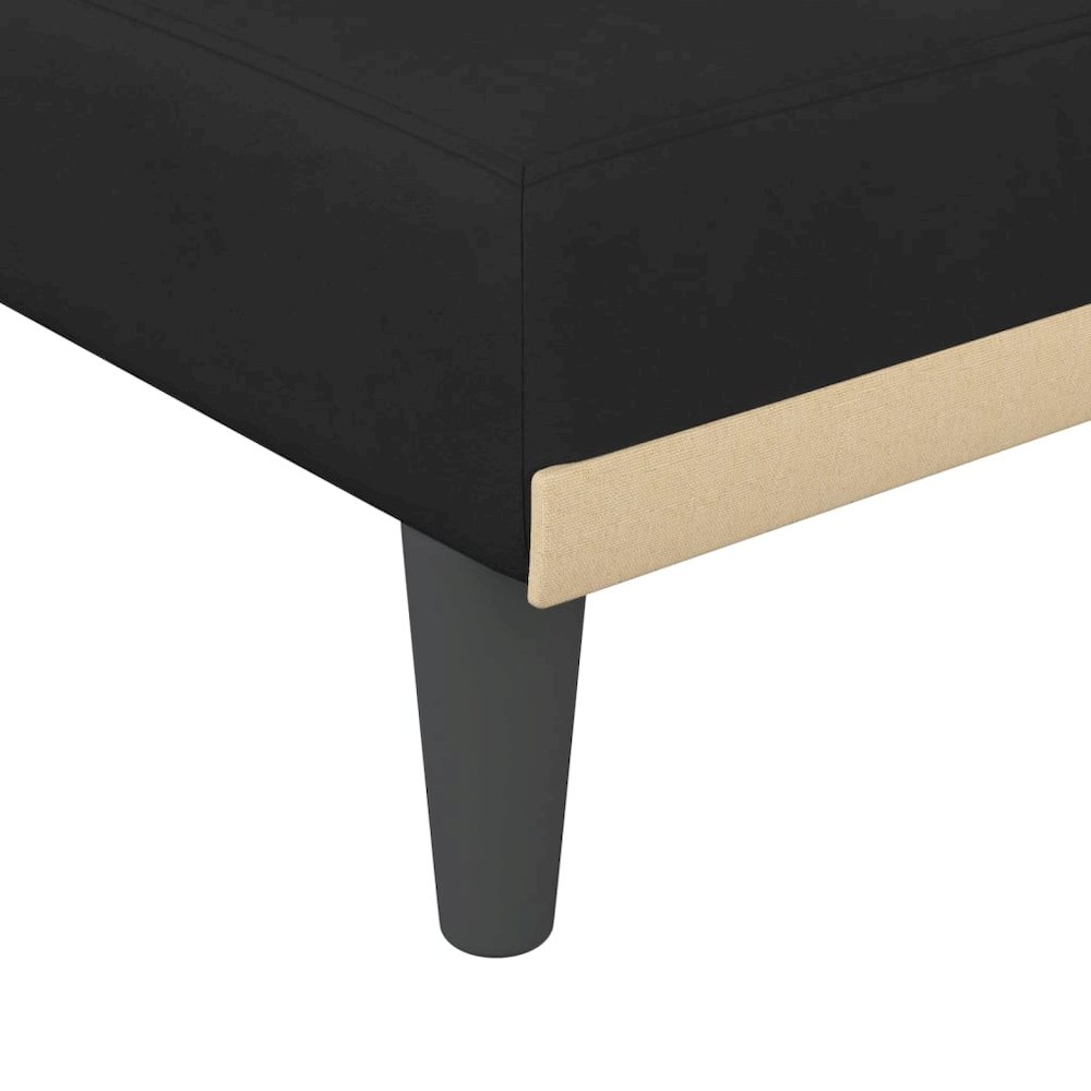 Chaise Longue Black Velvet (100% polyester), plywood. Picture 7