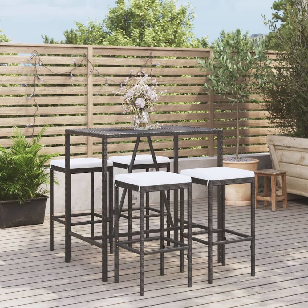 Garden Bar Set Black. Picture 1