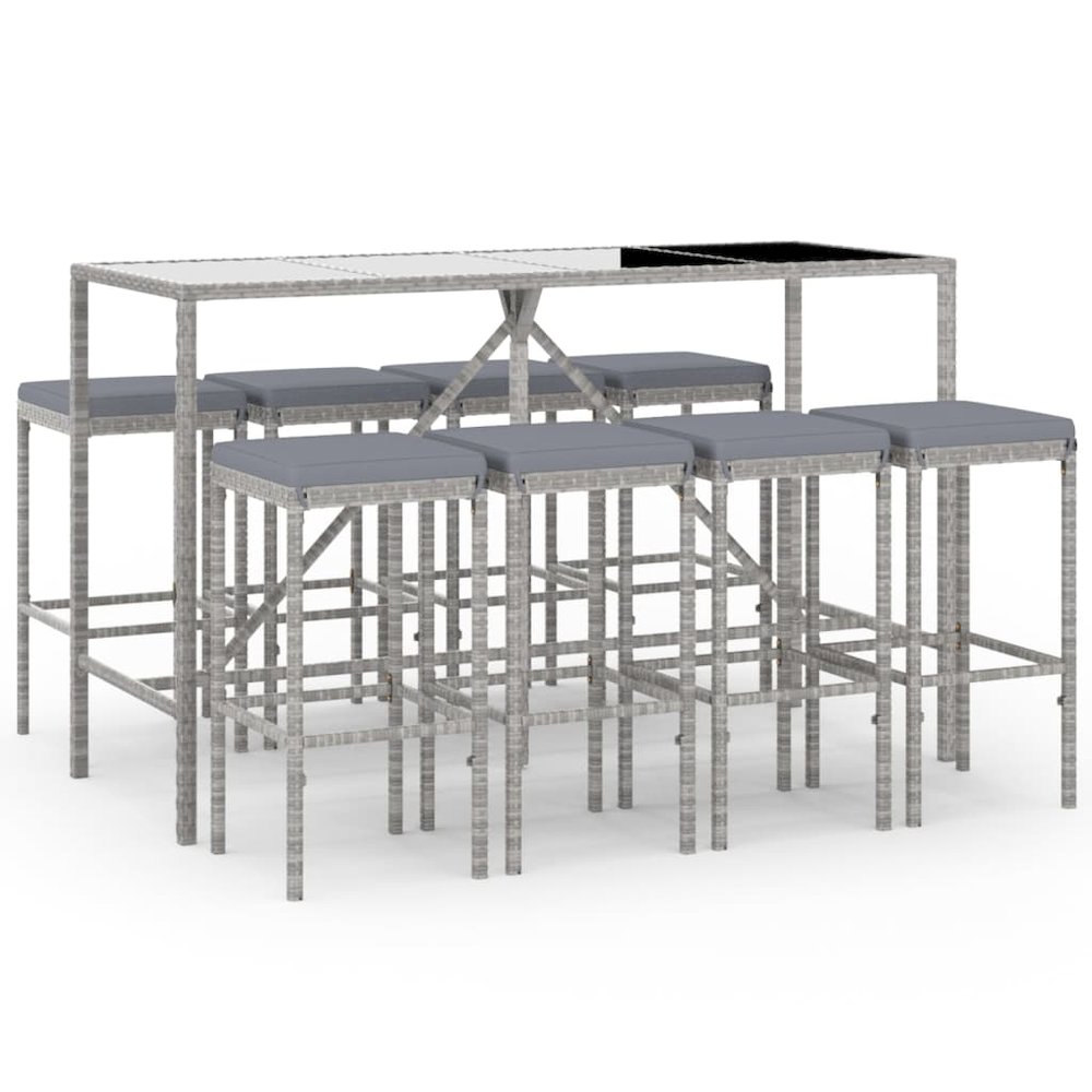 Garden Bar Set Grey, Black. Picture 2