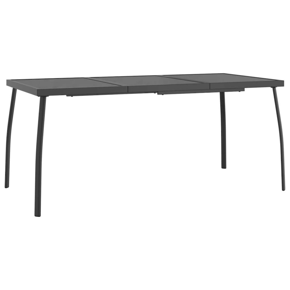 Garden Dining Set Anthracite Steel 7-piece set. Picture 8