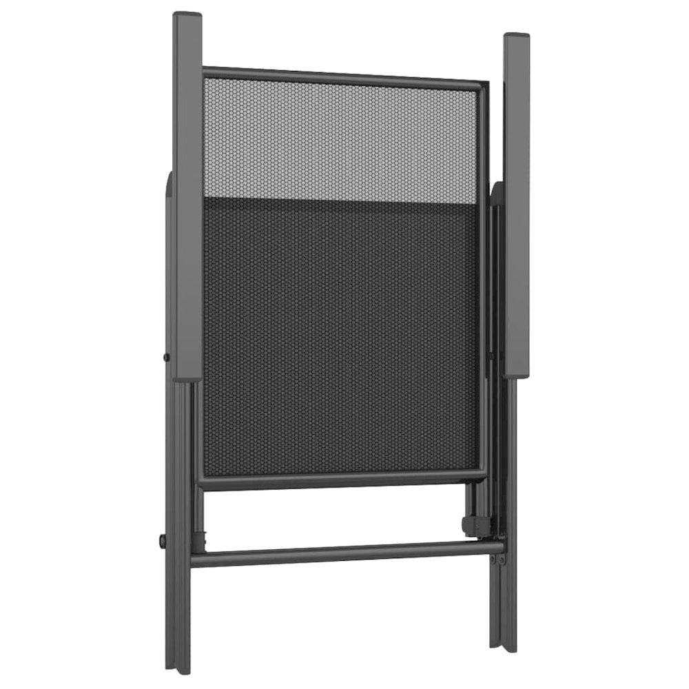 Garden Dining Set Anthracite Steel Medium Height-Adjustable. Picture 7