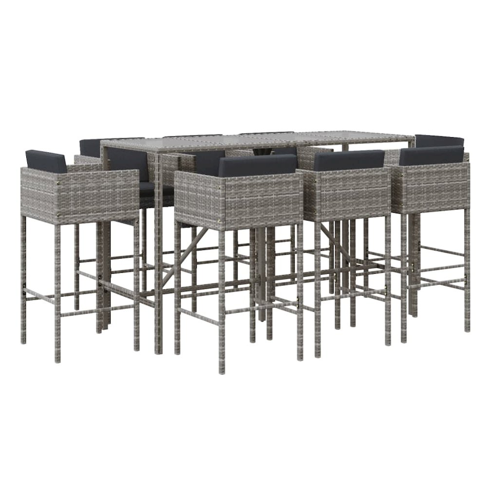 Garden Bar Set Grey, Dark grey, Black. Picture 2