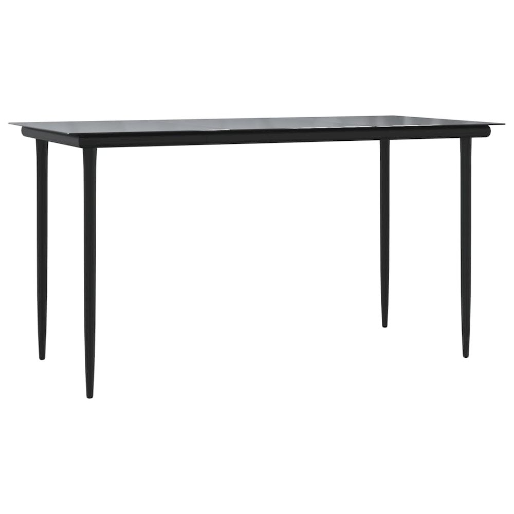 Garden Dining Set Black. Picture 4