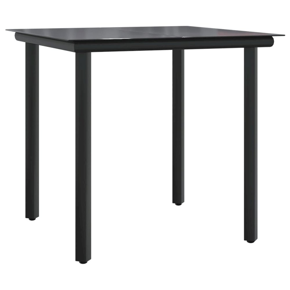 Garden Dining Set Black, Anthracite. Picture 4