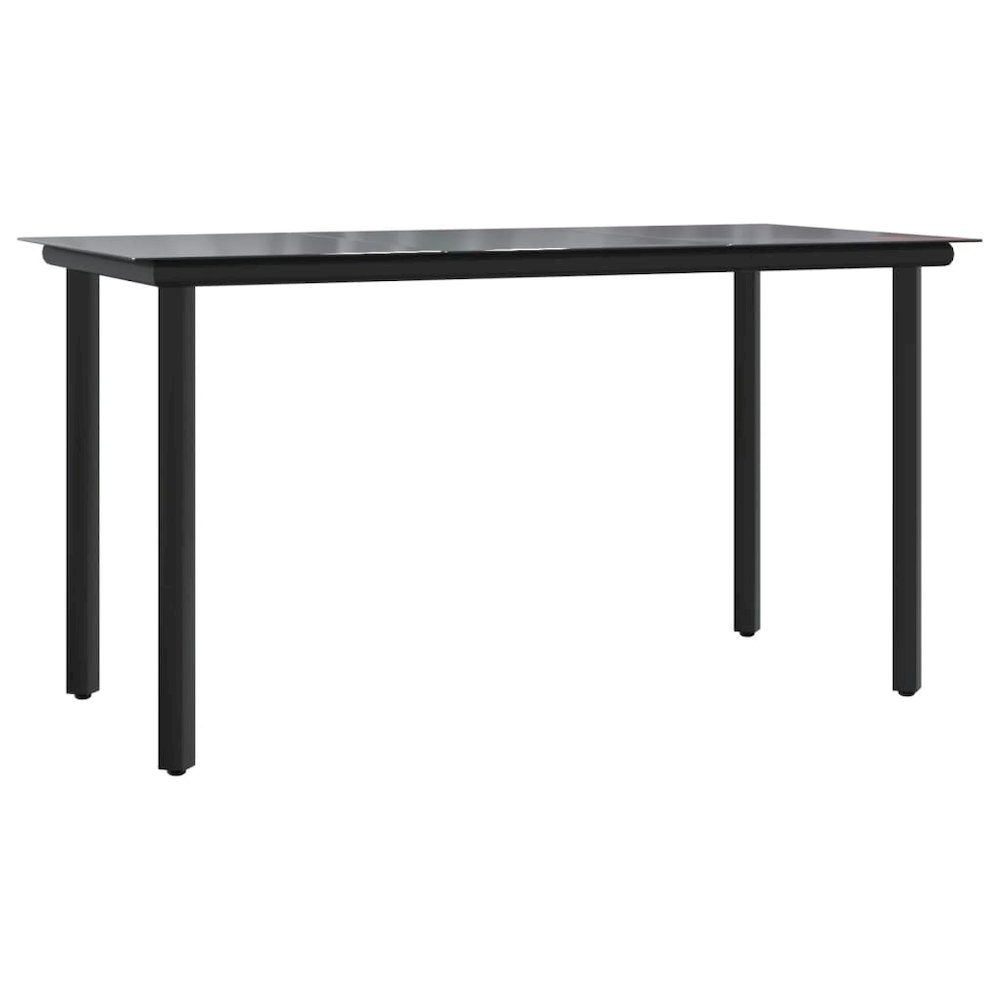Garden Dining Set Black Powder-coated steel Medium Durable. Picture 4