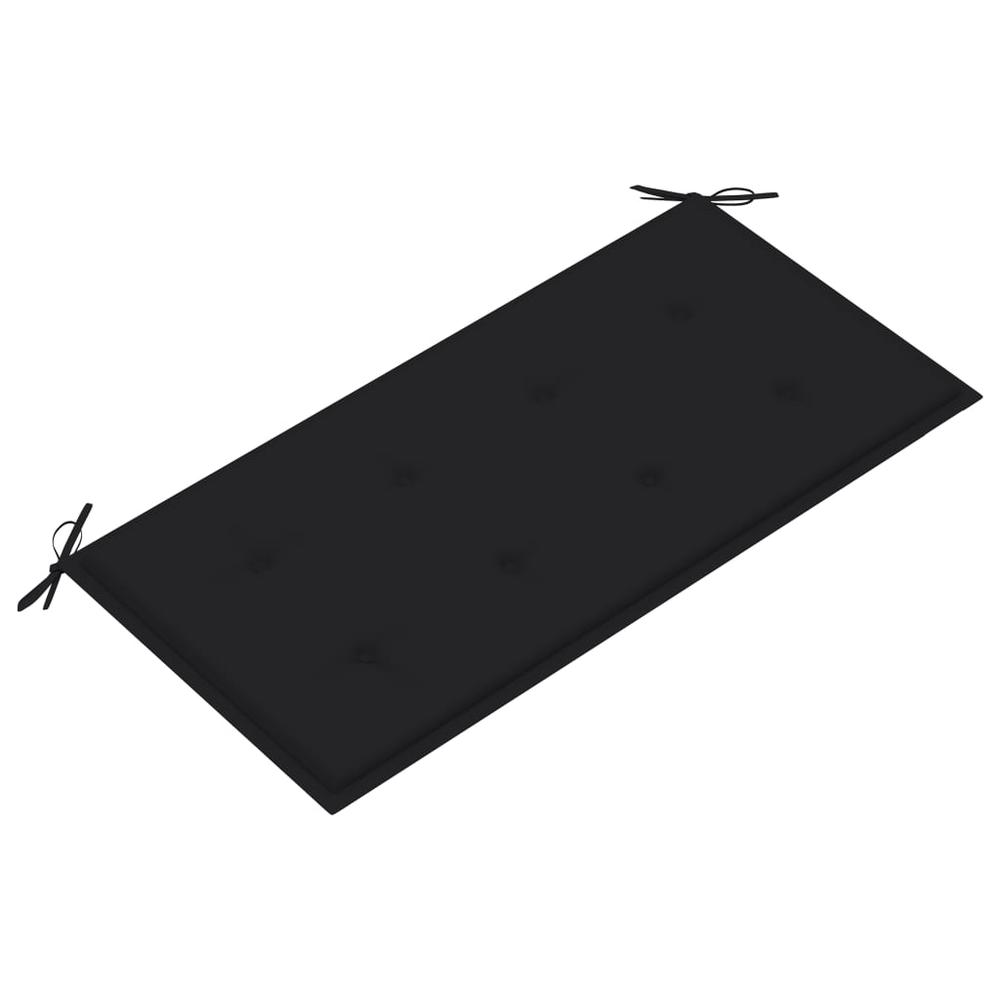 Garden Bench Cushion Black Oxford fabric (100% polyester). Picture 2