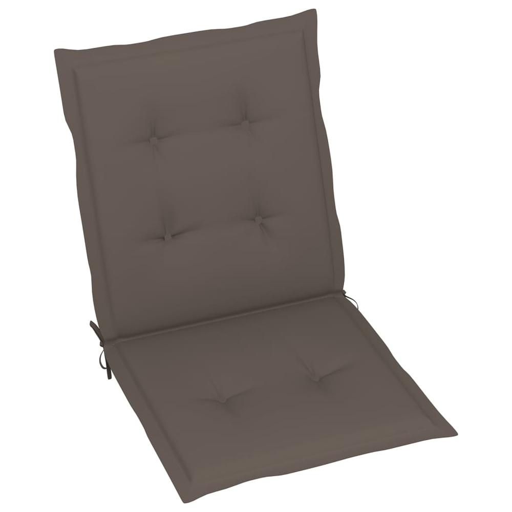 Lowback Chair Cushion Set of 4 Taupe Oxford fabric (100% polyester). Picture 3