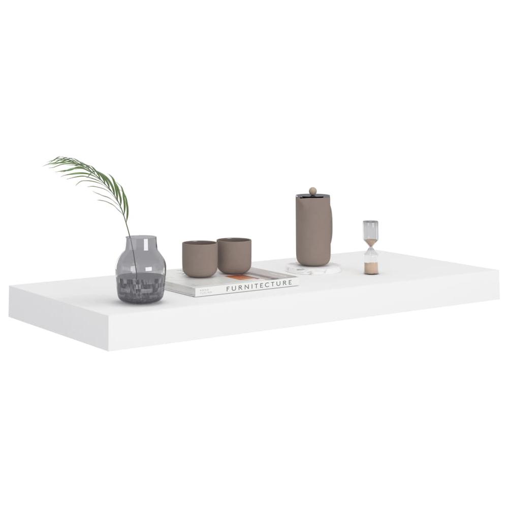 Wall Shelf White Honeycomb MDF, metal Medium Floating Wall Shelf. Picture 3