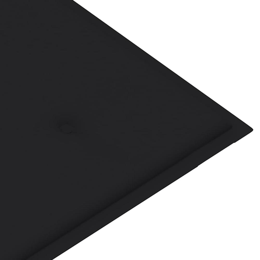 Garden Bench Cushion Black Oxford fabric (100% polyester). Picture 4