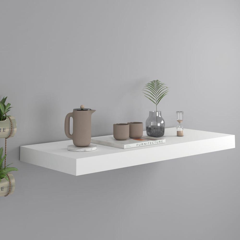 Wall Shelf White Honeycomb MDF, metal Medium Floating Wall Shelf. Picture 1