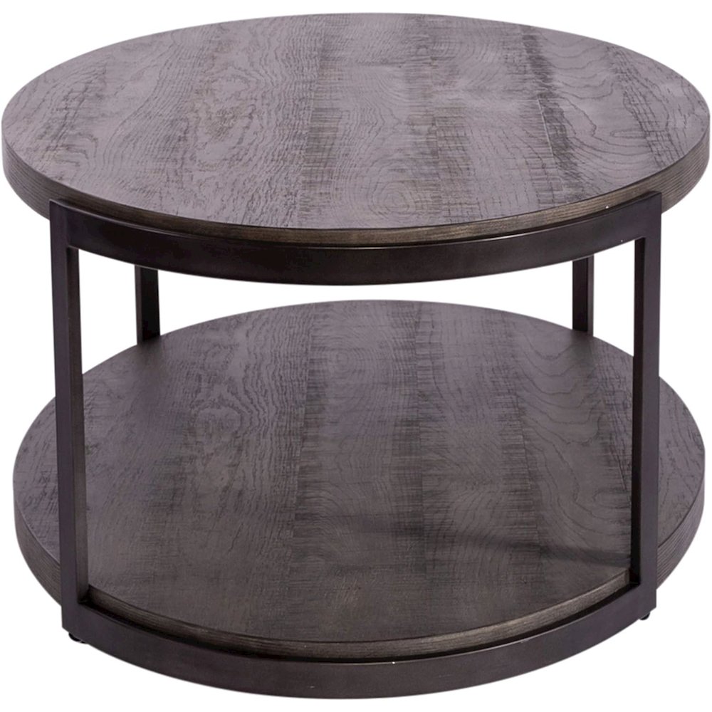Modern View Oval Cocktail Table in Gauntlet Gray. Picture 2