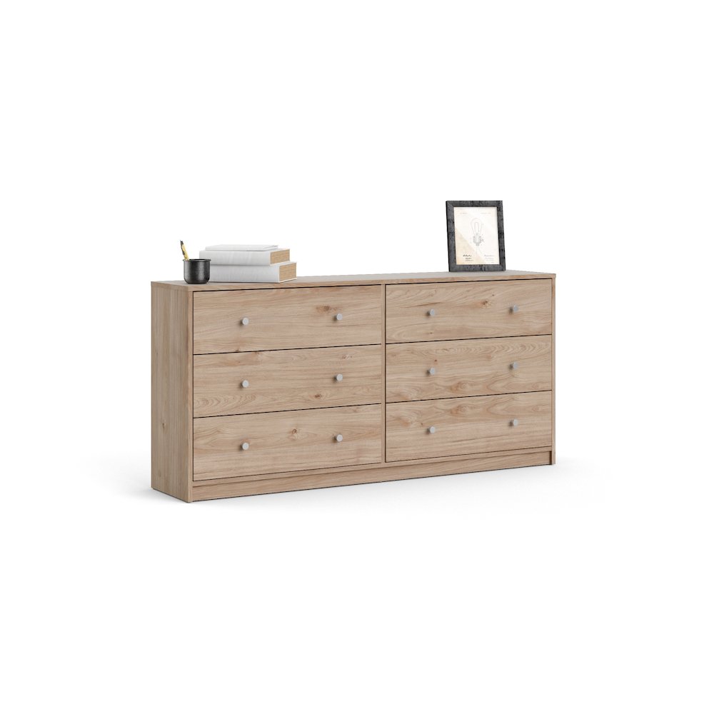 Portland 6 Drawer Double Dresser, Jackson Hickory. Picture 8