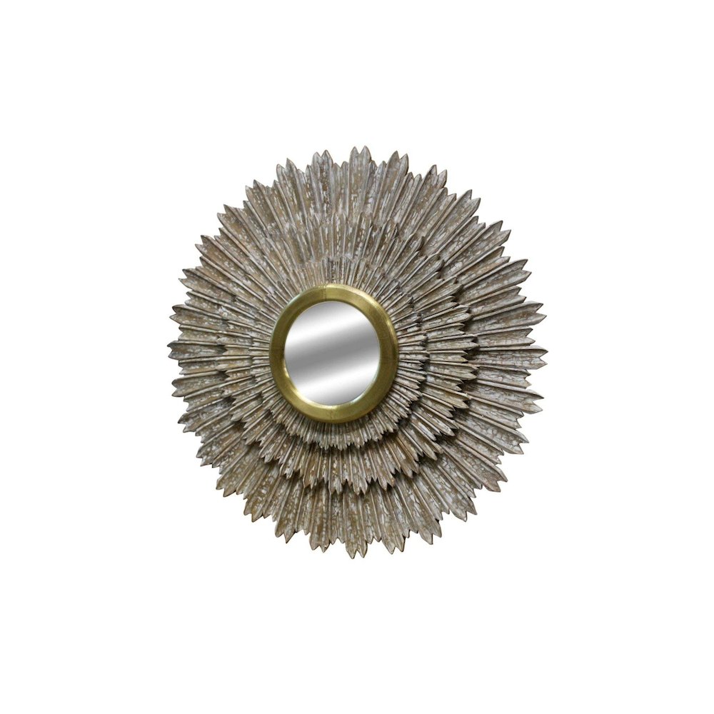Transitional Falcon Sunburst Wall Décor with Mirror. Picture 4
