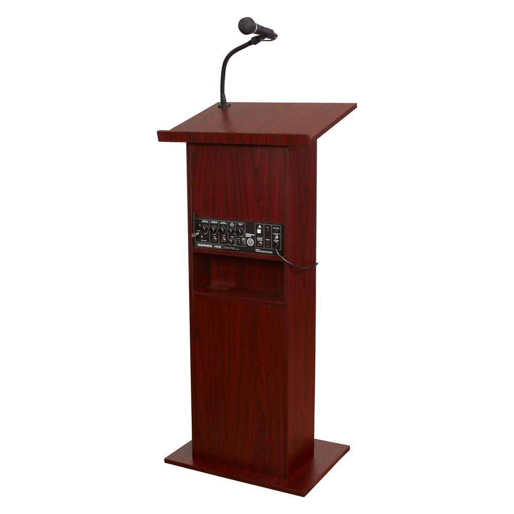 Oklahoma Sound® Power Plus Lectern, Mahogany. Picture 2