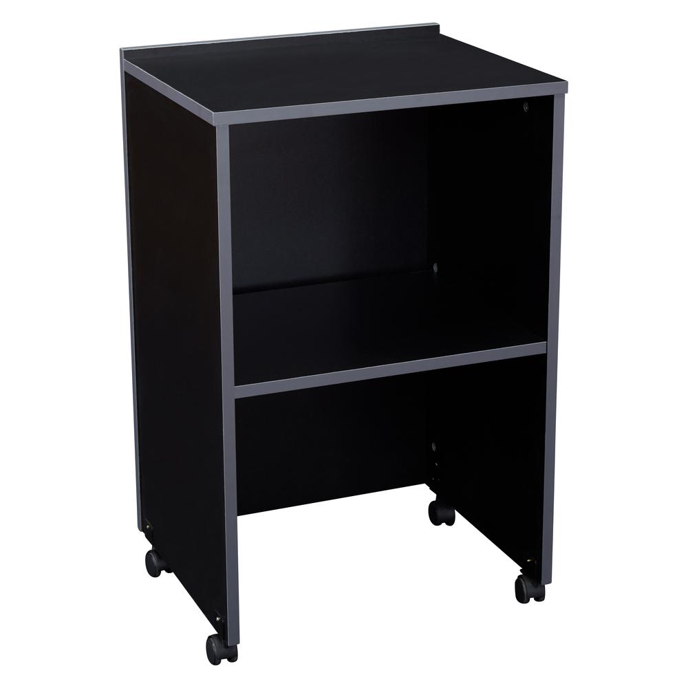 Oklahoma Sound® AV Cart/Lectern Base, Black. Picture 1