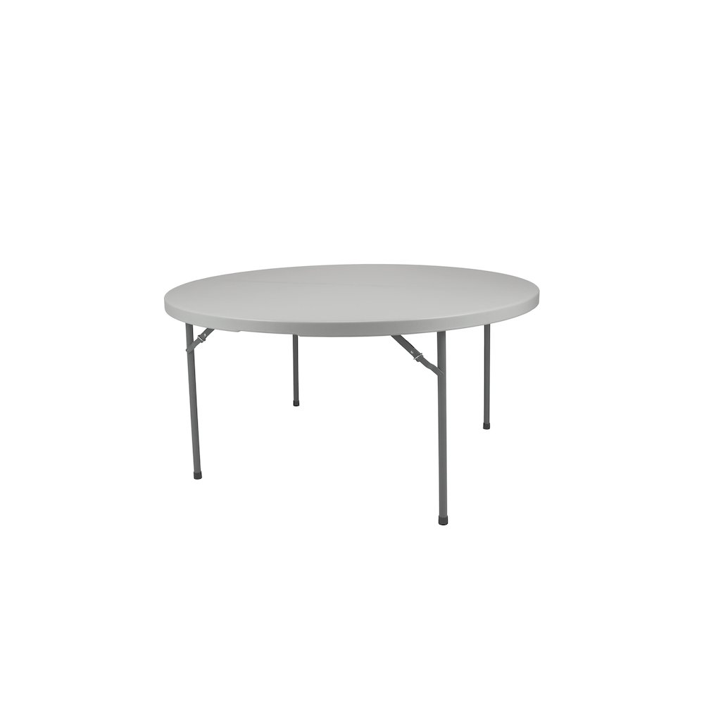 60" Comfort Max Round Fold in Half Plastic Table. Picture 1