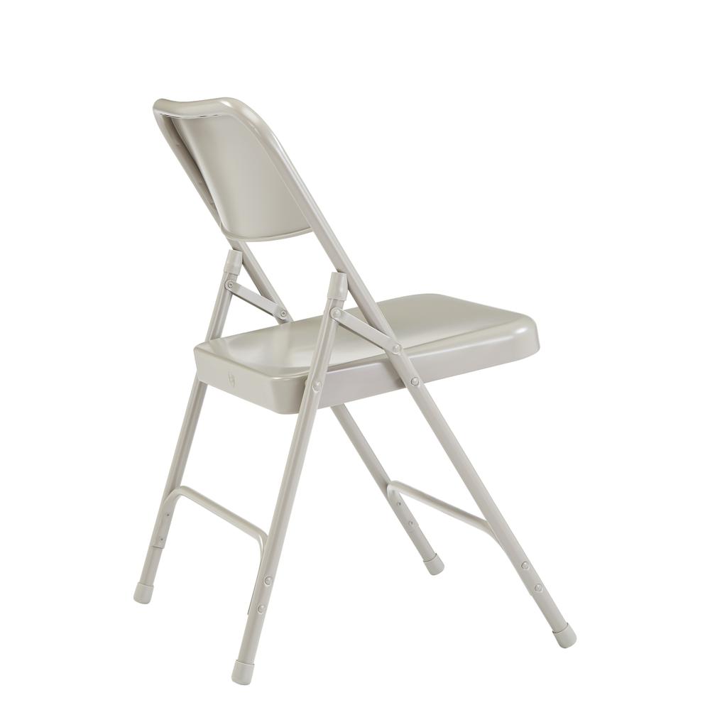 NPS® 200 Series Premium All-Steel Double Hinge Folding Chair, Grey (Pack of 4). Picture 3