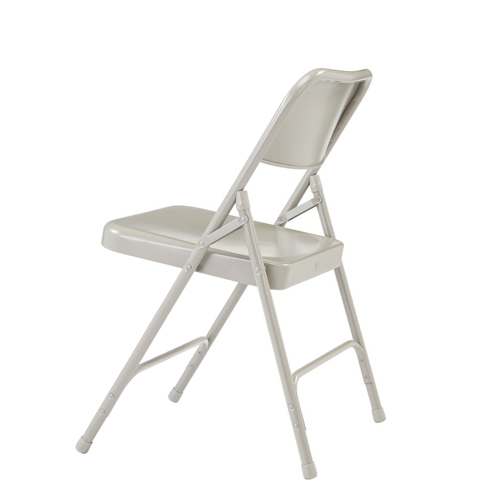 NPS® 200 Series Premium All-Steel Double Hinge Folding Chair, Grey (Pack of 4). Picture 4