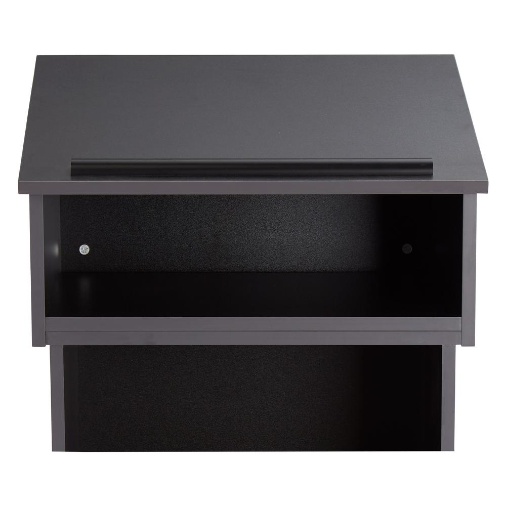 Oklahoma Sound® Tabletop Lectern with AV Cart/Lectern Base, Black. Picture 4