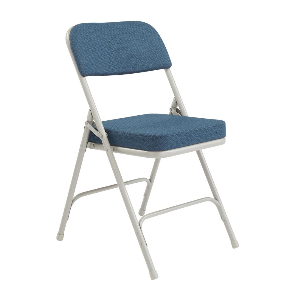 NPS® 3200 Series Premium 2" Fabric Upholstered Double Hinge Folding Chair, Regal Blue (Pack of 2). Picture 1