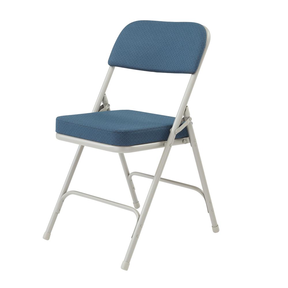 NPS® 3200 Series Premium 2" Fabric Upholstered Double Hinge Folding Chair, Regal Blue (Pack of 2). Picture 2
