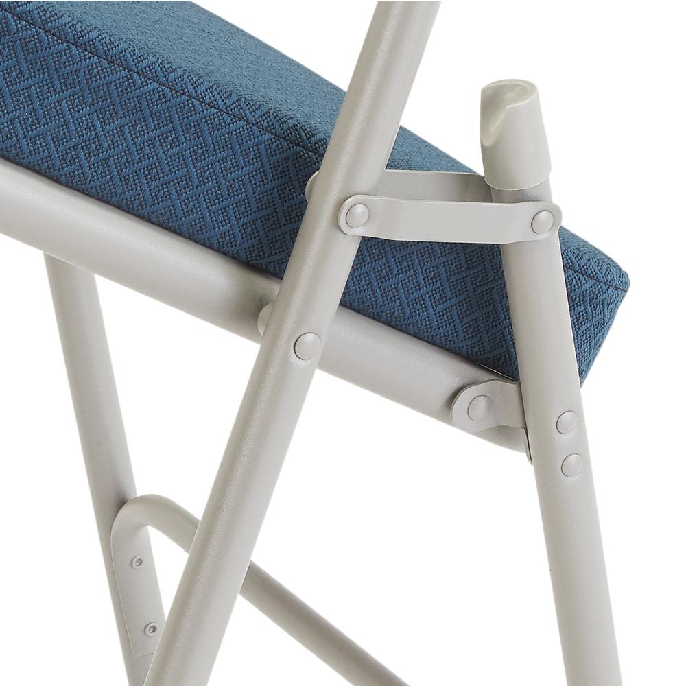 NPS® 3200 Series Premium 2" Fabric Upholstered Double Hinge Folding Chair, Regal Blue (Pack of 2). Picture 5
