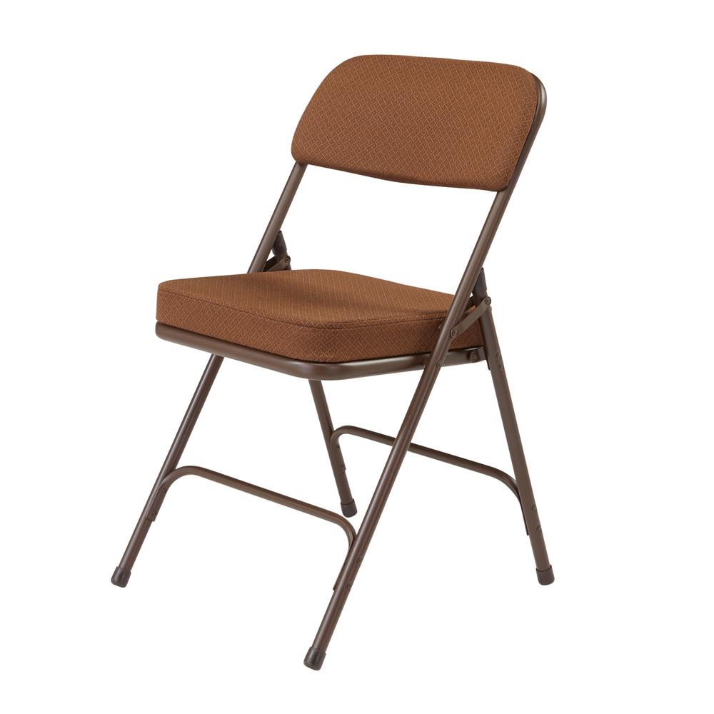 NPS® 3200 Series Premium 2" Fabric Upholstered Double Hinge Folding Chair, Antique Gold (Pack of 2). Picture 2