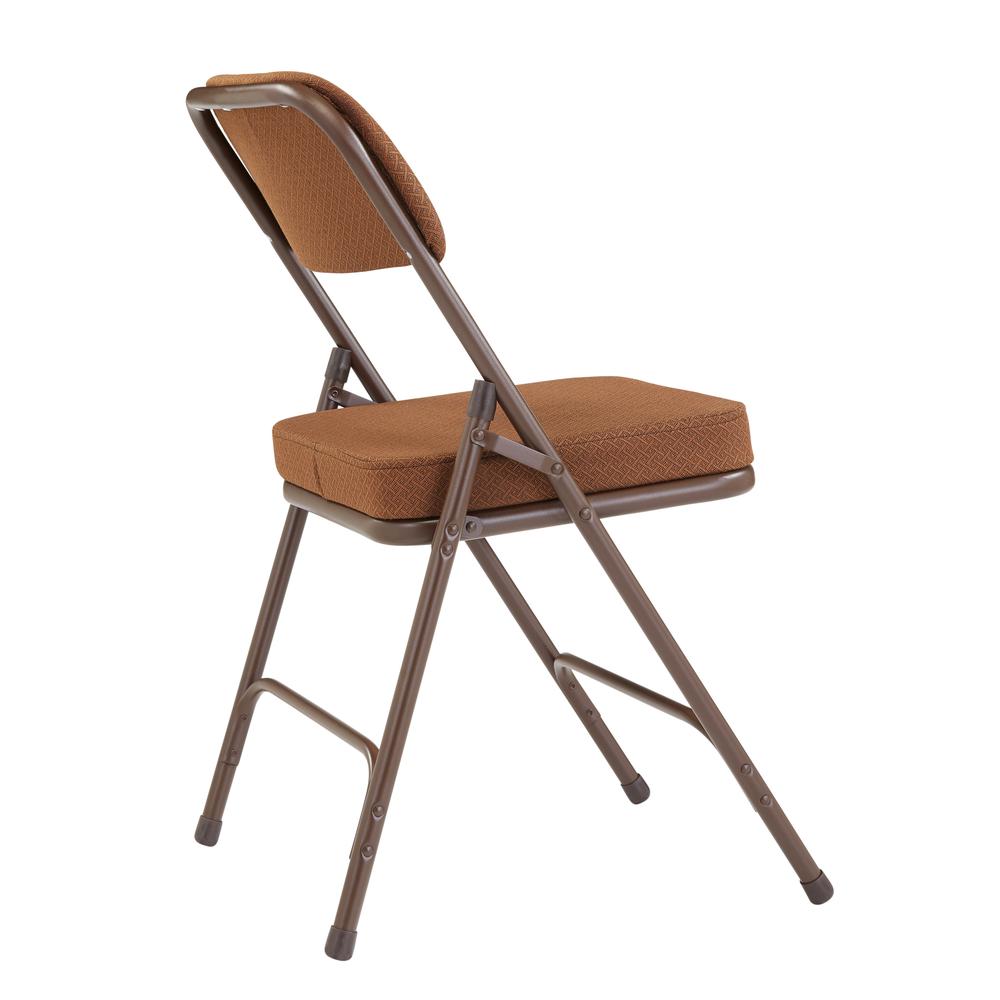 NPS® 3200 Series Premium 2" Fabric Upholstered Double Hinge Folding Chair, Antique Gold (Pack of 2). Picture 3