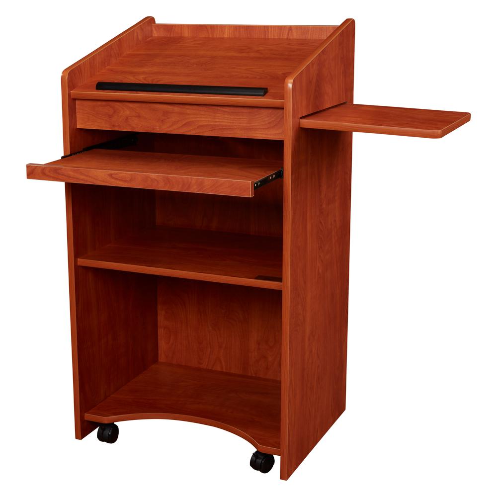Oklahoma Sound® Aristocrat Non-Sound Lectern, Cherry. Picture 1