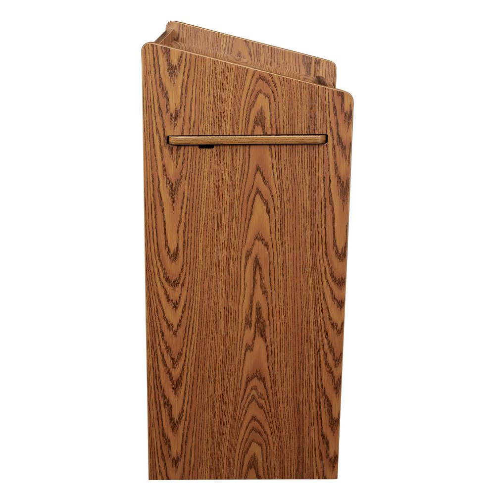 Oklahoma Sound® Aristocrat Non-Sound Lectern, Medium Oak. Picture 3