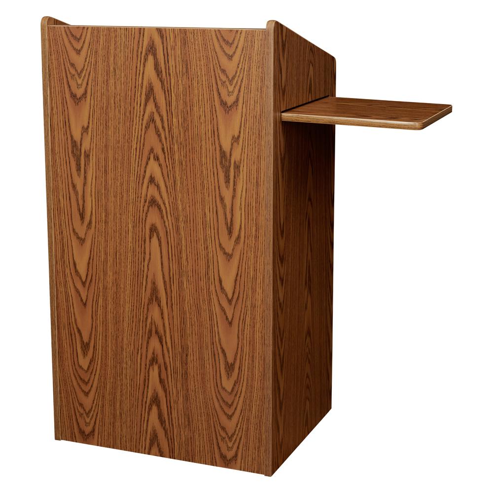 Oklahoma Sound® Aristocrat Non-Sound Lectern, Medium Oak. Picture 4
